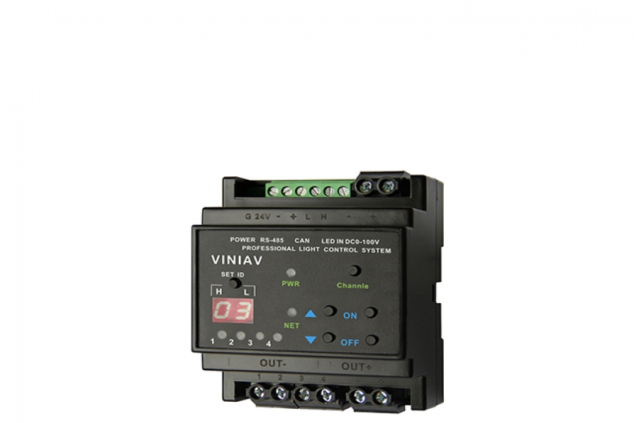 VN-LED4-D-4路導(dǎo)軌式LED調(diào)光器